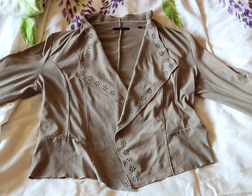 Faux leder blouson jäckchen - faux,