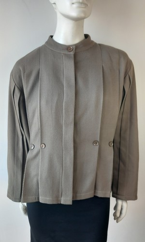Vintage jacke wolle khaki - wolle,
